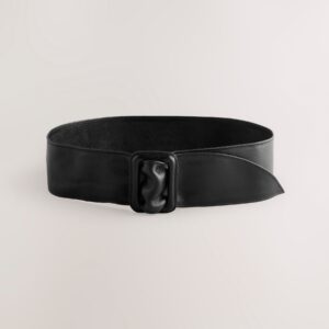 Black Wide Leather Belt