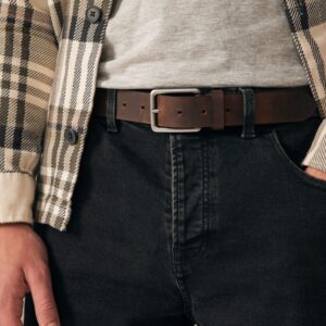 Brown Burnished Leather Belt