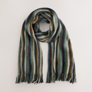 Green/Blue Stripe Knitted Scarf