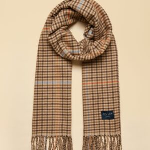 Joules Langtree Brown Check Large Scarf
