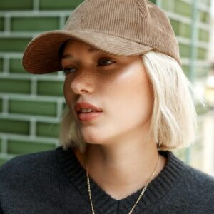 Mink Brown Cord Cap