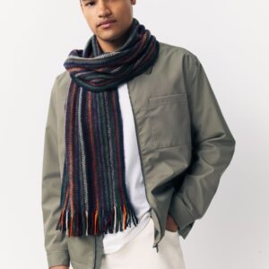 Multicolour Stripe Knitted Scarf