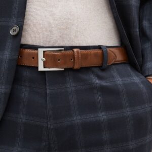 Tan Brown Faux Leather Belt