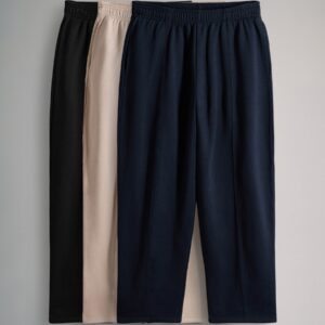 The Set 3 Pack Barrel Leg Joggers Black/Navy/Cream